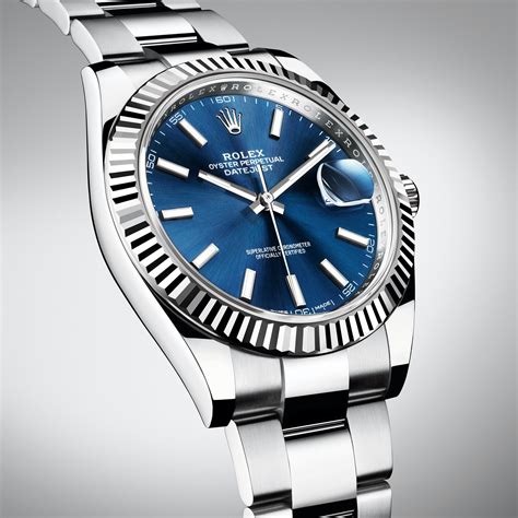 rolex blue and silver watch|Rolex datejust 41.